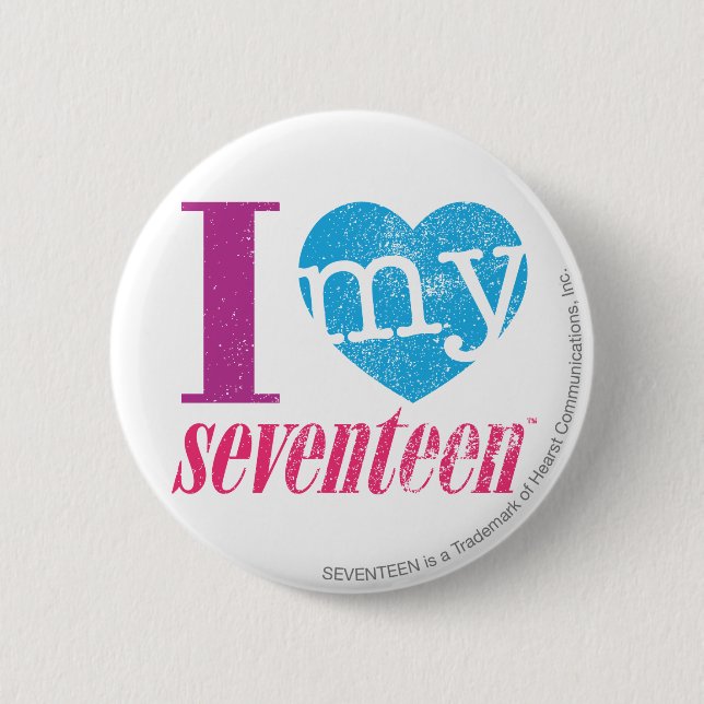 Chapa Redonda De 5 Cm Amo mi 17 aguamarina (Anverso)