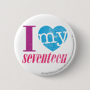 Chapa Redonda De 5 Cm Amo mi 17 aguamarina