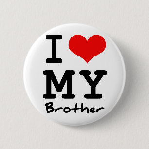 Chapa Redonda De 5 Cm Amo mi Brother