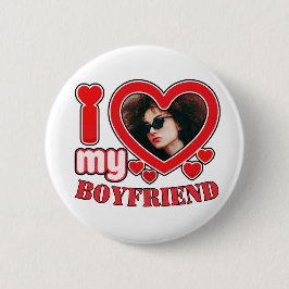 Chapa Redonda De 5 Cm Amo mi foto personalizada de novia