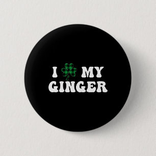 Chapa Redonda De 5 Cm Amo mi jengibre irlandés Shamrock Funny St Patrick