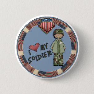 Chapa Redonda De 5 Cm Amo mi soldier1a