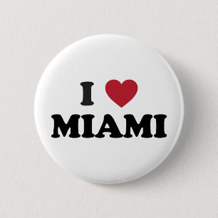 Chapa Redonda De 5 Cm Amo Miami la Florida