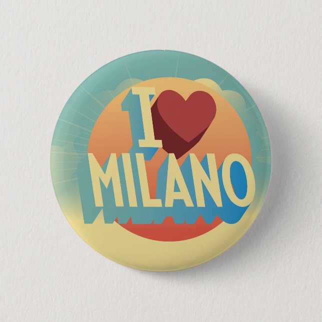 Chapa Redonda De 5 Cm Amo Milano (Anverso)