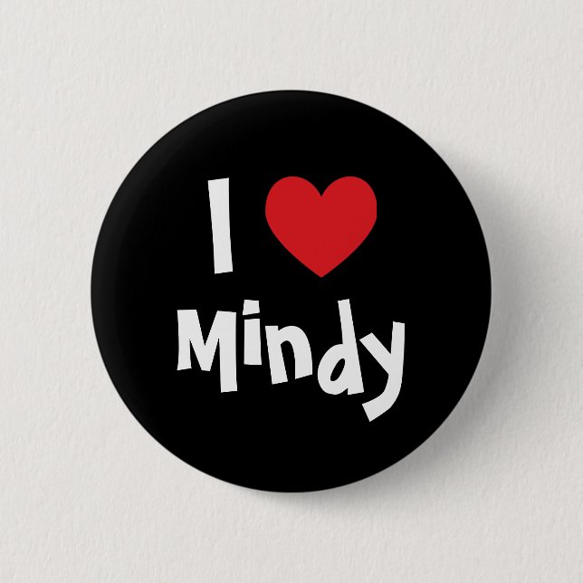 Chapa Redonda De 5 Cm Amo Mindy (Anverso)