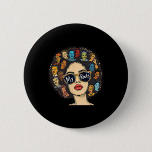 Chapa Redonda De 5 Cm Amo mis raíces Mes de la historia negra