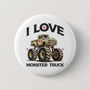 Chapa Redonda De 5 Cm Amo Monster Truck