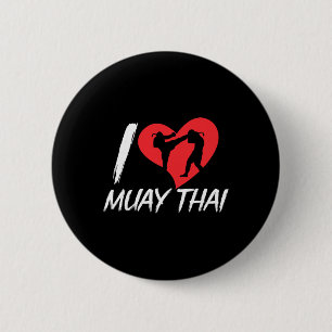 Chapa Redonda De 5 Cm Amo Muay Thai Hobby Artes Marciales Boxeador
