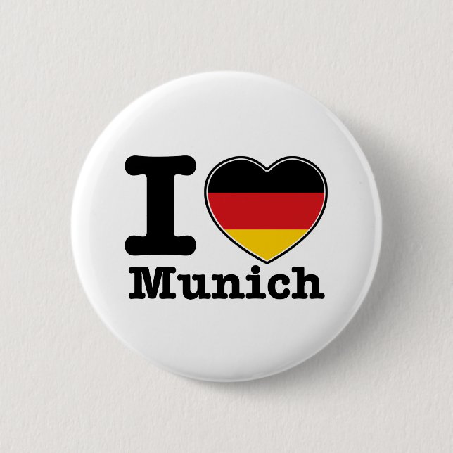 Chapa Redonda De 5 Cm Amo Munich (Anverso)