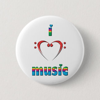 Chapa Redonda De 5 Cm Amo música