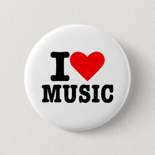Chapa Redonda De 5 Cm Amo música