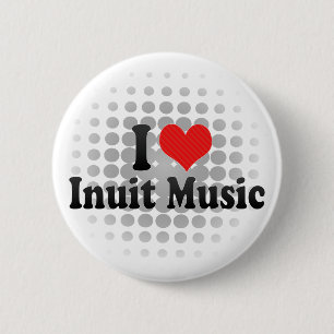 Chapa Redonda De 5 Cm Amo música del Inuit