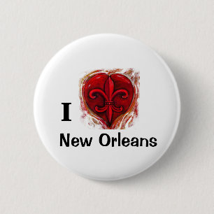 Chapa Redonda De 5 Cm Amo New Orleans
