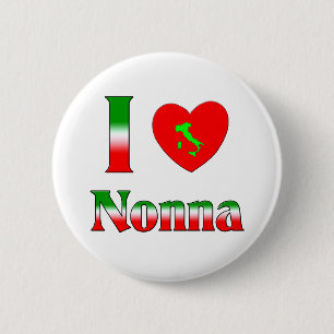 Chapa Redonda De 5 Cm Amo Nonna (la abuela italiana)