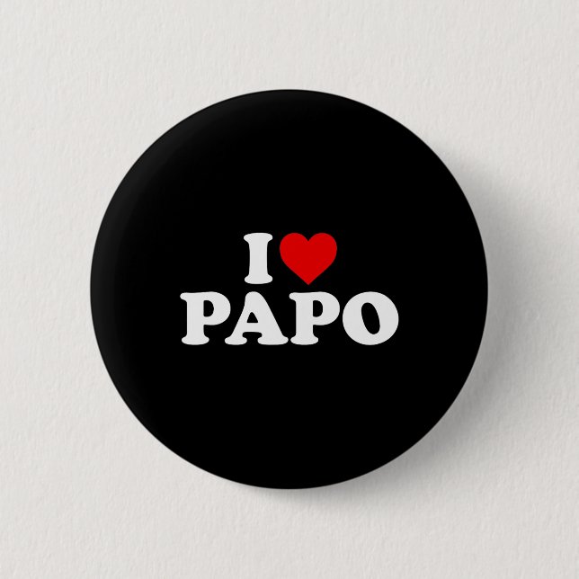 Chapa Redonda De 5 Cm Amo Papo (Anverso)