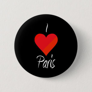 Chapa Redonda De 5 Cm Amo París