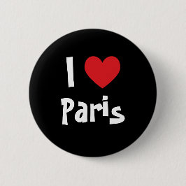 Chapa Redonda De 5 Cm Amo París