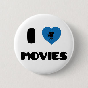 Chapa Redonda De 5 Cm Amo películas