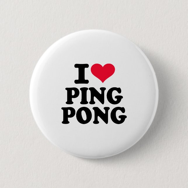 Chapa Redonda De 5 Cm Amo ping-pong (Anverso)
