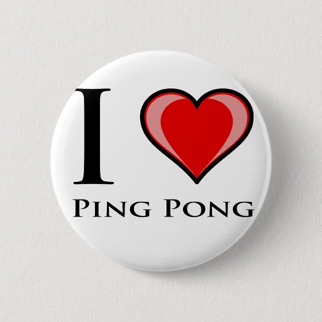Chapa Redonda De 5 Cm Amo ping-pong (Anverso)