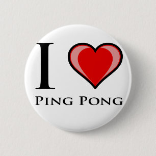 Chapa Redonda De 5 Cm Amo ping-pong