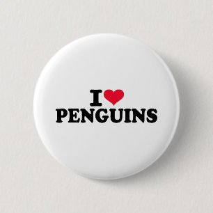 Chapa Redonda De 5 Cm Amo pingüinos