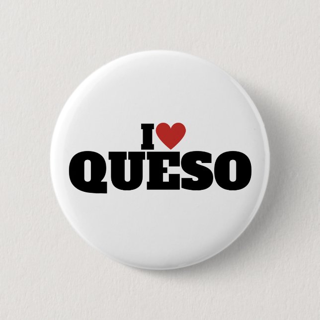Chapa Redonda De 5 Cm Amo Queso (Anverso)