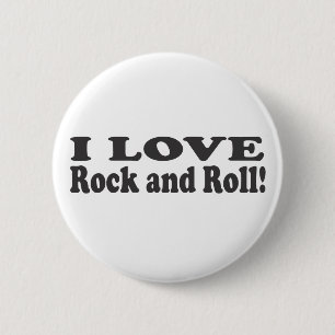 Chapa Redonda De 5 Cm ¡Amo rock-and-roll!