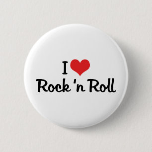 Chapa Redonda De 5 Cm Amo rock-and-roll