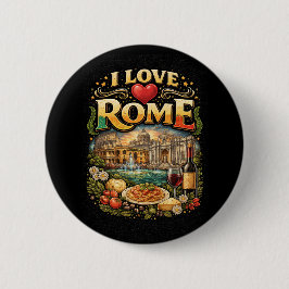 Chapa Redonda De 5 Cm Amo Roma