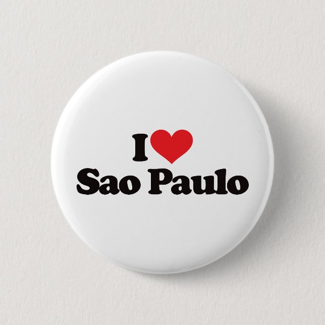 Chapa Redonda De 5 Cm Amo Sao Paulo (Anverso)