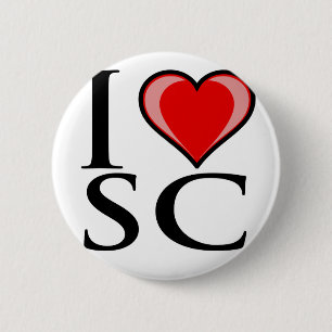 Chapa Redonda De 5 Cm Amo SC - Carolina del Sur