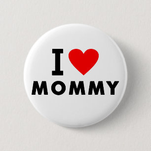 Chapa Redonda De 5 Cm amo símbolo de la madre del mensaje de texto de l