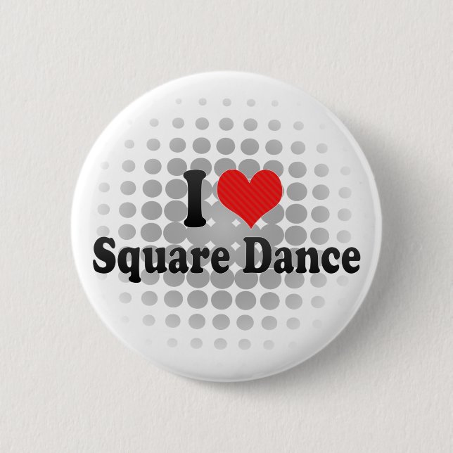 Chapa Redonda De 5 Cm Amo square dance (Anverso)