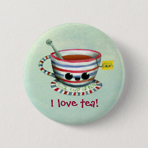 Chapa Redonda De 5 Cm Amo té