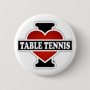 Chapa Redonda De 5 Cm Amo tenis de mesa