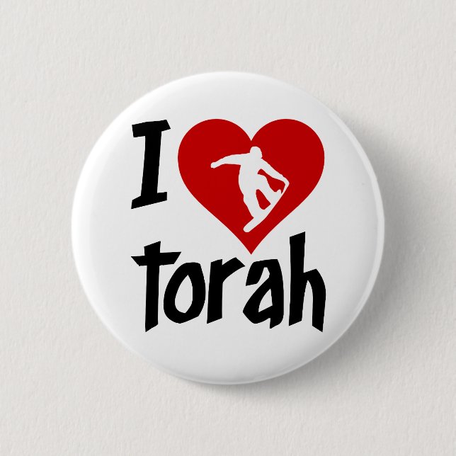 Chapa Redonda De 5 Cm Amo Torah (Anverso)