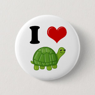 Chapa Redonda De 5 Cm Amo tortugas