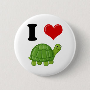 Chapa Redonda De 5 Cm Amo tortugas