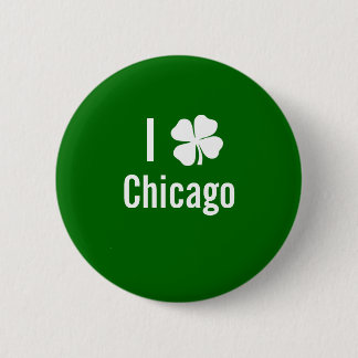 Chapa Redonda De 5 Cm Amo (trébol) día del St Patricks de Chicago