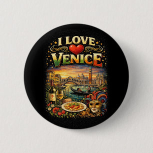 Chapa Redonda De 5 Cm Amo Venecia