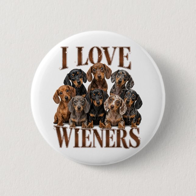 Chapa Redonda De 5 Cm Amo Wieners (Anverso)