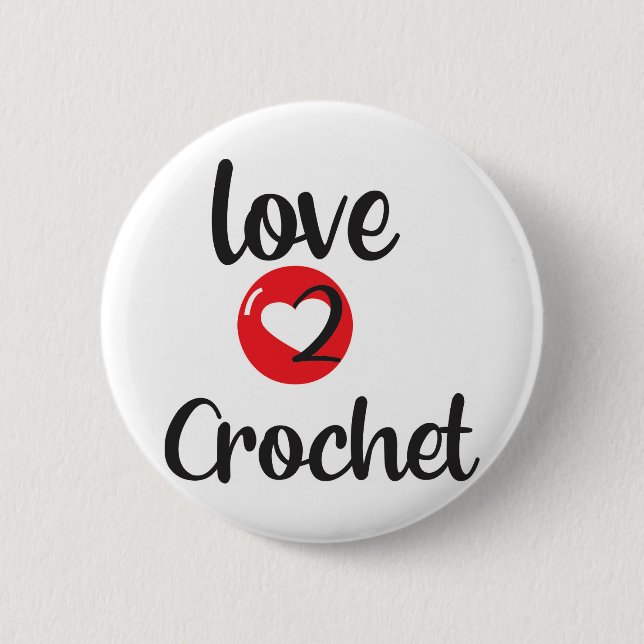 Chapa Redonda De 5 Cm amor 2 crochet (Anverso)