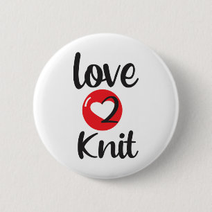 Chapa Redonda De 5 Cm amor 2 Knit