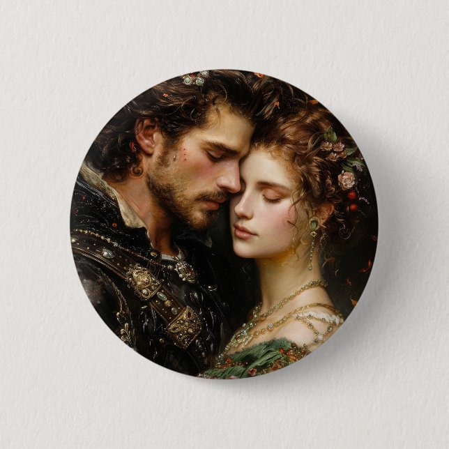 Chapa Redonda De 5 Cm Amor a primera vista (Anverso)