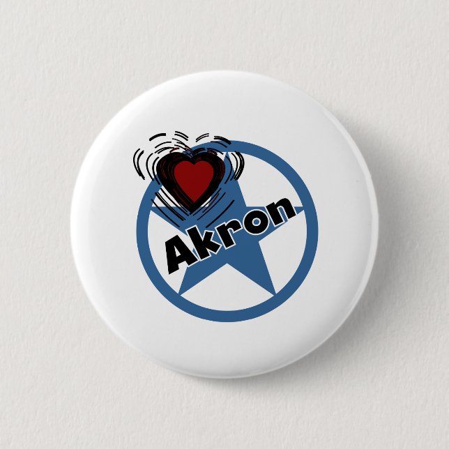 Chapa Redonda De 5 Cm Amor Akron (Anverso)