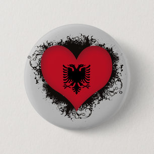 Chapa Redonda De 5 Cm Amor Albania del vintage I