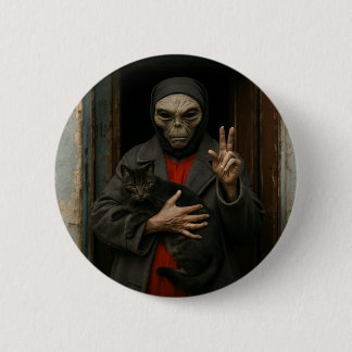 Chapa Redonda De 5 Cm Amor Alien