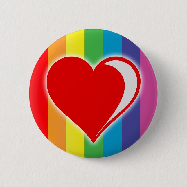 Chapa Redonda De 5 Cm amor arcoiris. (Anverso)