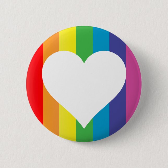 Chapa Redonda De 5 Cm amor arcoiris. (Anverso)